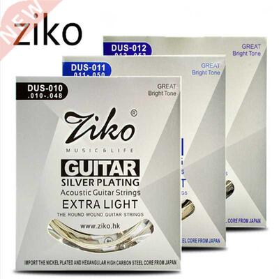 Ziko Acoustic Guitar Strings Set 010 011 012 Silver Plating
