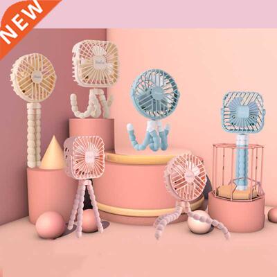 Mini Portable Baby Stroller Fan Octopus Shape Stand Handheld