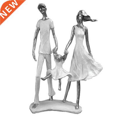 1Pcs Resin Craft Family Parents Statue Child Birthday Gift