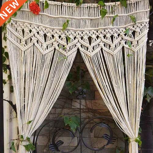 95x180cm Large Woven Handmade Curtain Door Art Cotton Blend