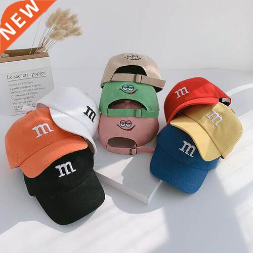 Baby Baseball Hat Cotton Adjustable Alphabet Smiley Sun Prot