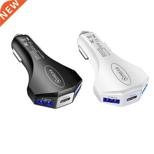 1 to 3 7A USB Chargers USB Type-C Phone Auto Car Charger Usb