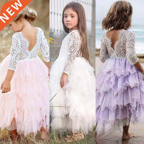 Lace Princess Girls Dress Tutu Baby Girls Spring Dresses Lit