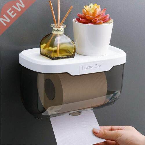 Wall Mount Bathroom Tissue Storage Box Punch-Free Home