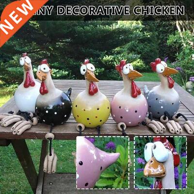 Creatve Decor Chcken Garden Plug Hen Rooster Hens Brd