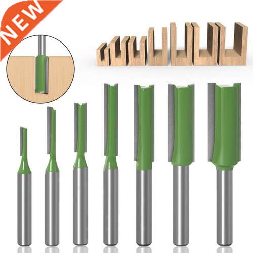 7pcs Shank Single Double Flute Straight 6mm Bit Milling Cutt