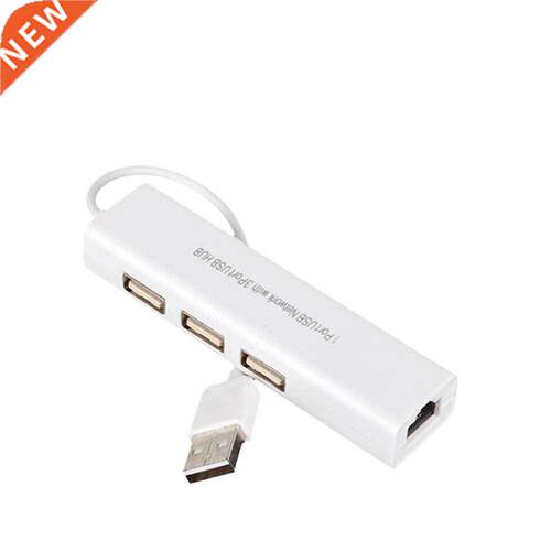SB Ethernet with 3 Port USB HUB 2.0 RJ45 Lan Network Card US