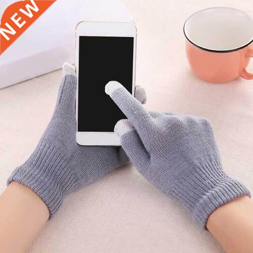 Unisex Women Men Touch Screen Winter Wrist Gloves Warm Mitte