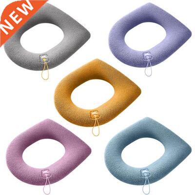 Bathroom Stretchable Toilet Seat Cover Soft Thicker Warmer T