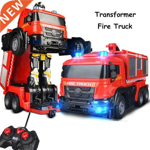 Transformation Robot Car Action Toys FireTruck Engine Vehicl