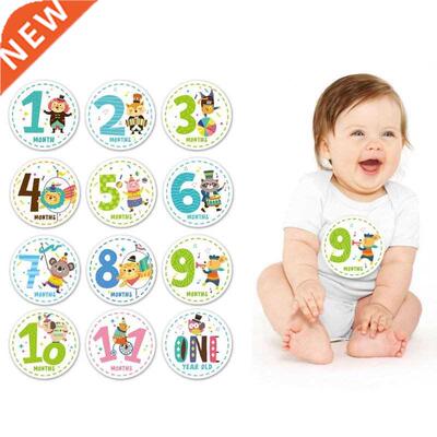 1 12 Months Baby Monthly Stickers Newborn First Year Ag