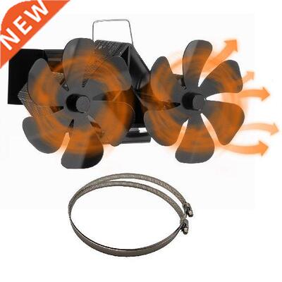 Wall-Mounted Heat Powered Stove Fan Automatic Pipe Mounted