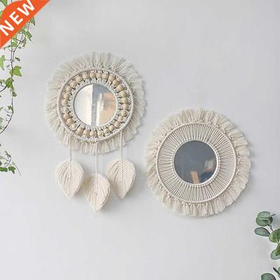 Hand Woven Tapestry Aesthetic Mirror Decorative Boho Home De