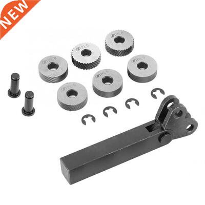 7pcs eel Knurling Tool 0.5/1/2mm Diagonal Dual Wheel Linea