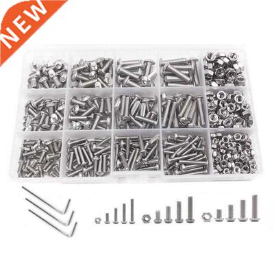 Screw and Nut Kit,Machine Screw and Nut Kit, 500 Pcs M M4 M