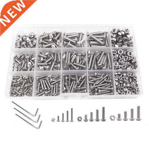Screw and Nut Kit,Machine Screw and Nut Kit, 500 Pcs M M4 M