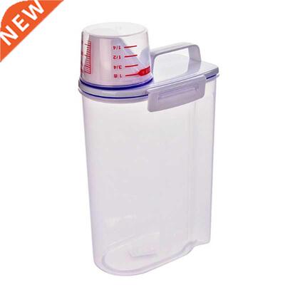 Rice Beans Stoarge Jar With Measuring Cup Refrigerator Food