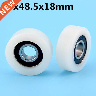 1Pcs 15x48.5x18 mm Nylon Plastic Wheel With Bearings Flat mi