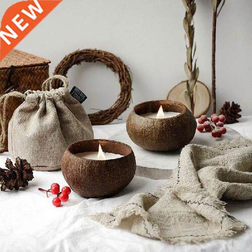 Coconut Shell Candle Cup Creative Restaurant With Candle