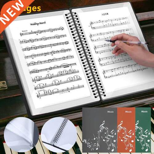 40 Pages A4 Multi-layer Music Score Coil Folder Practice Pia