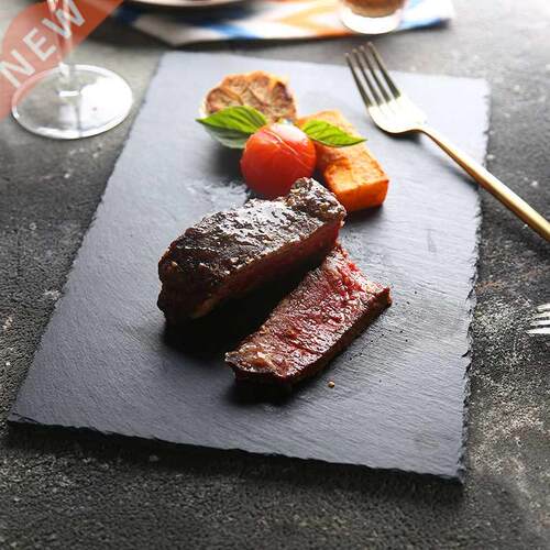Plate Square Black Rock Dessert Sushi Plate Western Cuisine