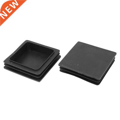 100mm x 100mm Plastic Ribbed Square End Caps Cover Tube Inse