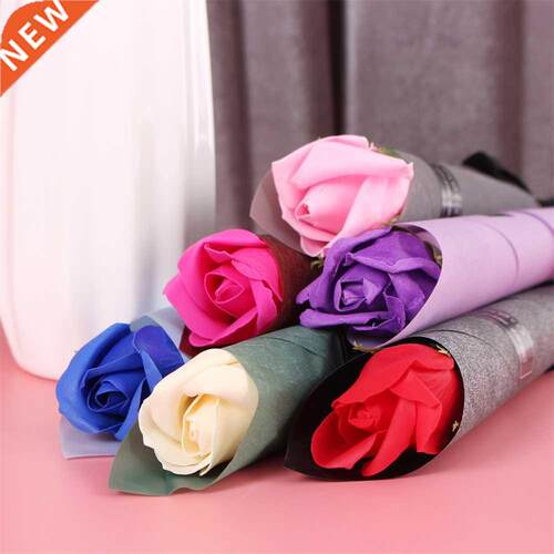 1pc Soap Rose Bouquet Valentines Day Gift for Friend