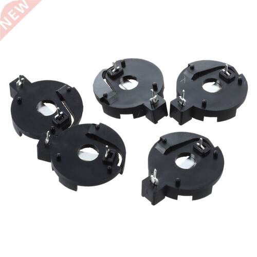 CR2016 2025 2032 Coin Cell Button Holder Socket Black 5 Pcs