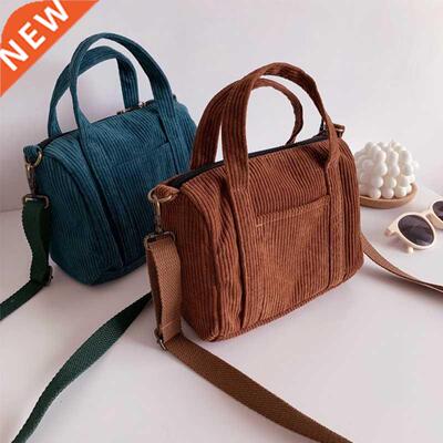 Corduroy Mini Tote Bag Handbags for Women 2022 Girls Purses