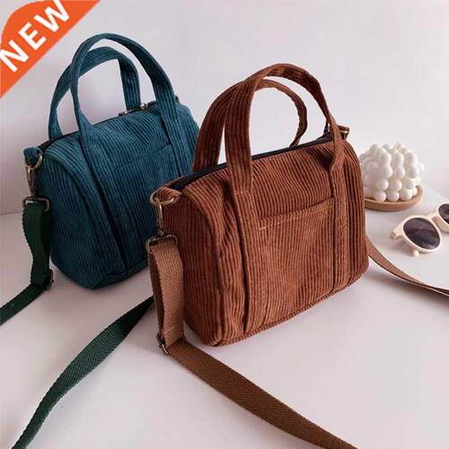 Corduroy Mini Tote Bag Handbags for Women 2022 Girls Purses