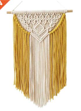 B0KB Macrame Wall Hanging Tapestry Pendant Boho Chic