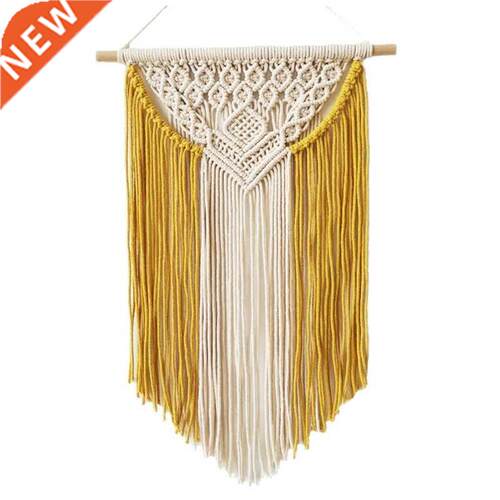 B0KB Macrame Wall Hanging Tapestry Pendant Boho Chic