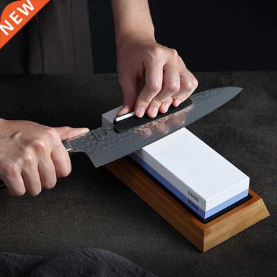 Knife Sharpener Double-Sided White Corundum Whetstone Set
