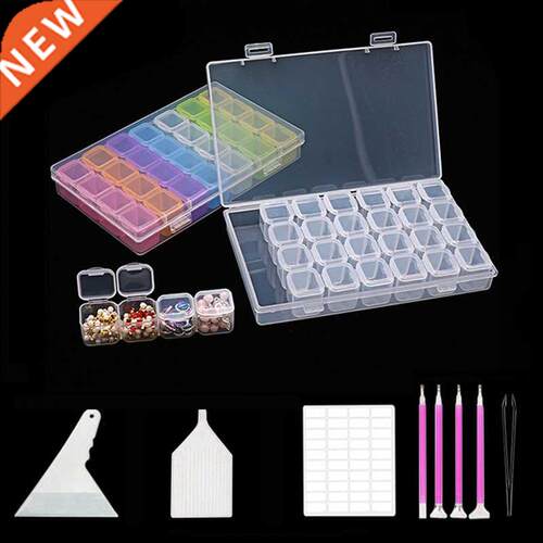 Diamond Painting Tools Set 28 Cells Plastic Storage Box and