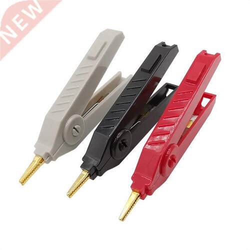 1Pcs Black Red Grey 90mm Alligator Clips Copper Gold Plated