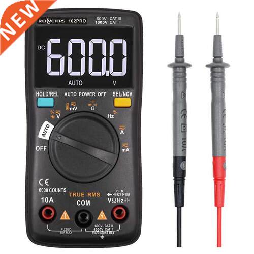 RM101 Digital Multimeter 6000 counts Backlight AC/DC Ammeter