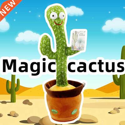 Dancing Cactus Plush Toy Singing 120 Songs Electronic Shake