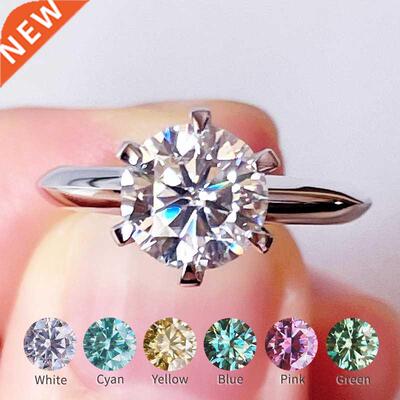 On Sale 1-3CT Genune Mossante Rng Blue Green Pnk Smple
