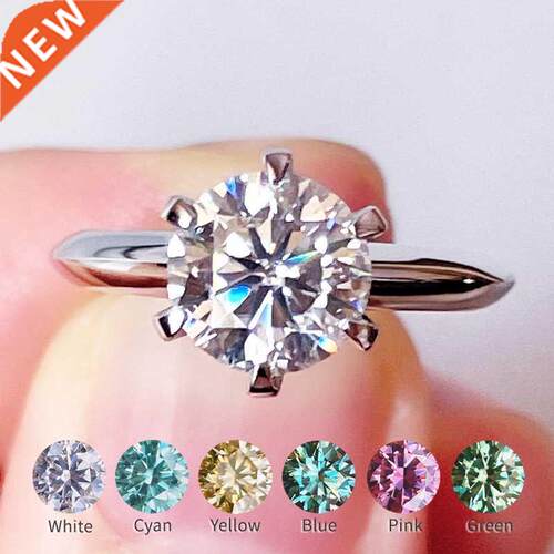 On Sale 1-3CT Genune Mossante Rng Blue Green Pnk Smple