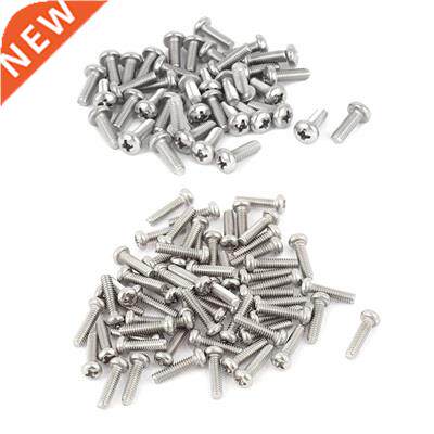 120 Pcs 304 Stainless Steel Phillips Round Head Screws Bolt