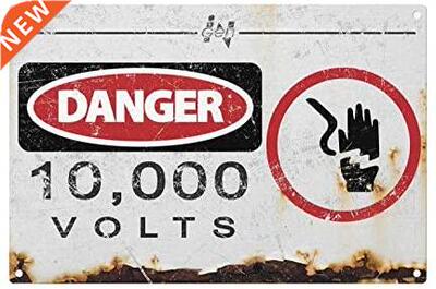 Dark Branches Personalized Retro Warning Sign, Danger 10000