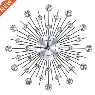New Luxury Sparkling Bling Metallic Silver Flower-Shaped Wal