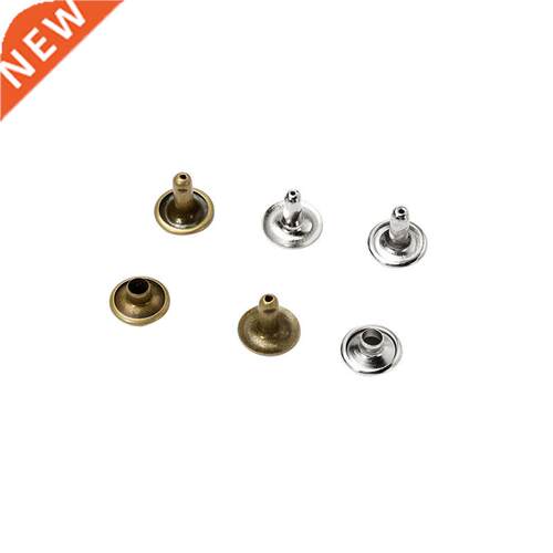 100 sets 6mm 8mm 10mm Metal Double Cap Side Round Rivet Leat