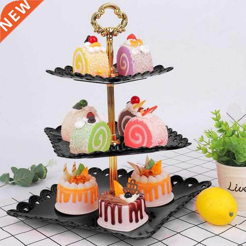 Fruit Plate Three-Layer Dessert Stand Wedding Cake Plate