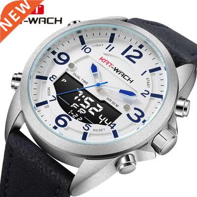 KAT WACH 1818 Double Time Zone Swim Men Sport Watch Digital