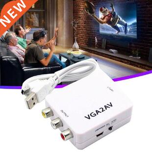 Mini RCA To VGA Converter AV2VGA VGA2AV Conversor With