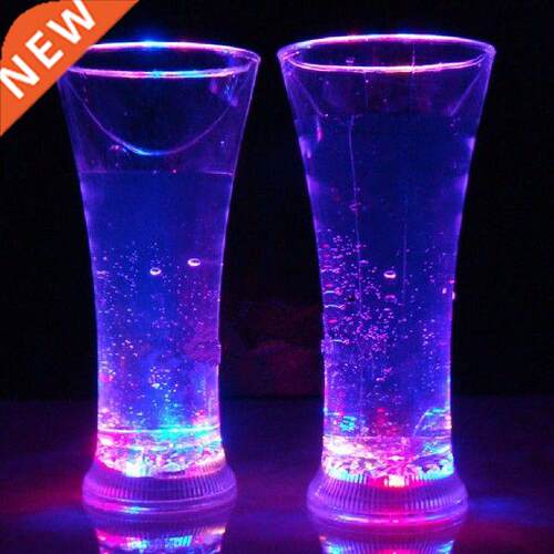 PREUP LED Colorful Glowing Heart Shape Cup Flash Water