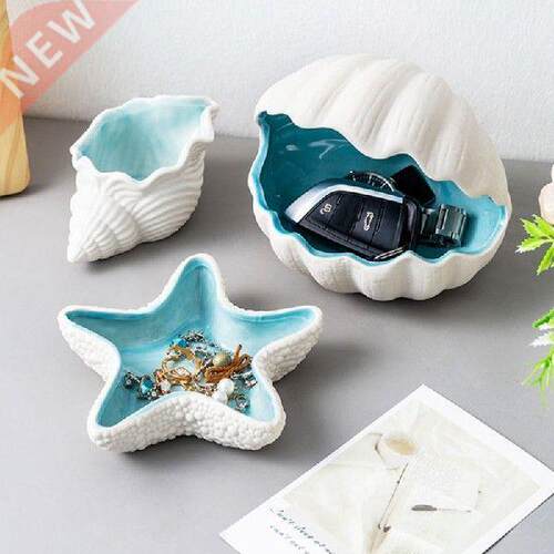 Sea Shells Decoration Desk Accessories Ceramic Storage