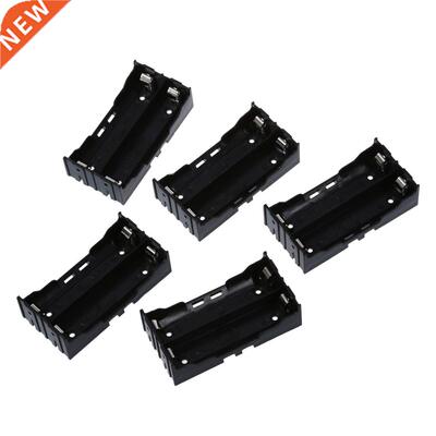 5 Pcs Black 2 x 3.7V 18650 Batteries 4 Pin Holder Case