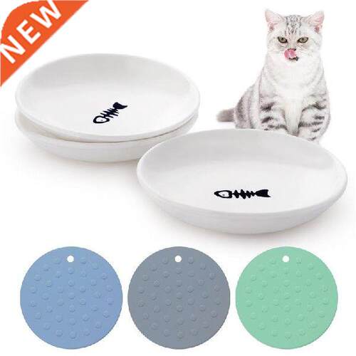 6Pcs/Set Cat Food Bowl Ceramic Kitten Water Bowl Puppy